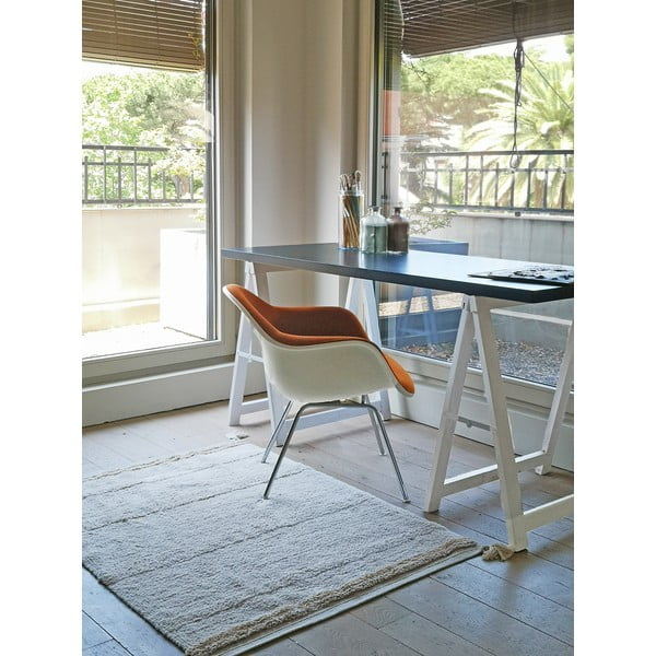 Krem periv/ručno rađen pamučan tepih 90x130 cm Bloom Natural – Lorena Canals-image-1