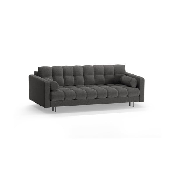 Tamno siva sklopiva/s prostorom za odlaganje sofa od bouclé tkanine 222 cm Bali – Cosmopolitan Design-image-3