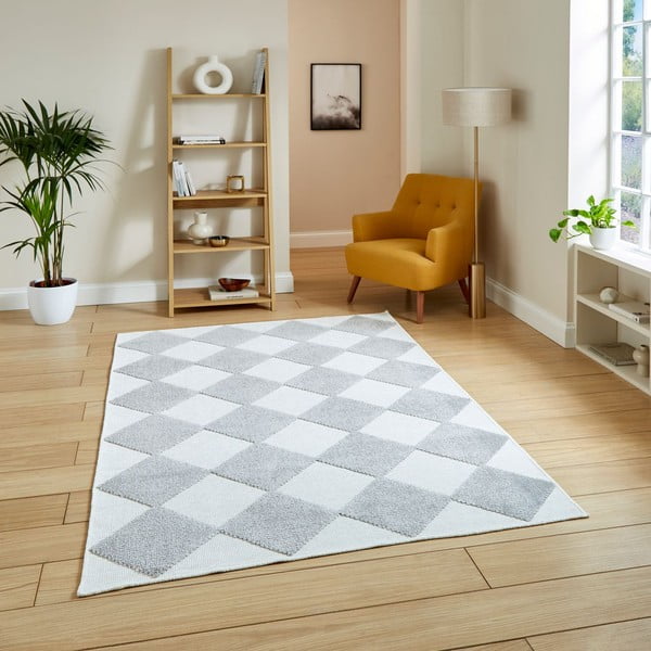 Bijeli/svijetlo sivi periv tepih 200x290 cm Lyna Cream&Grey – Think Rugs-image-1