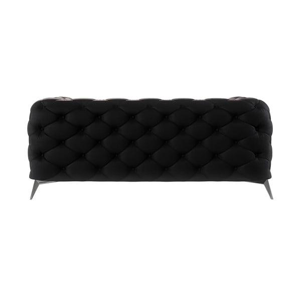 Crna baršunasti sofa 185 cm Chelsea – Ropez-image-2