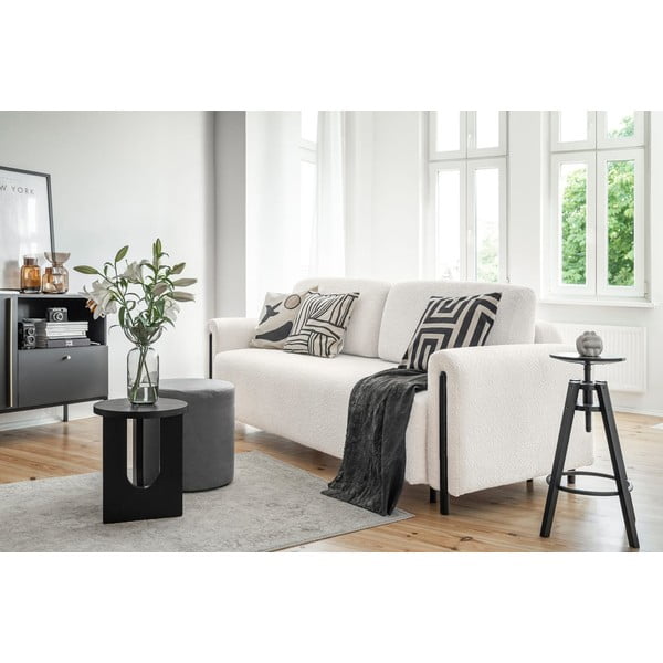 Krem sklopiva/s prostorom za odlaganje sofa od bouclé tkanine 244 cm Arcadova – ELTAP-image-3