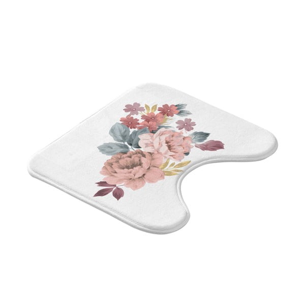 Bijela/ružičasta kupaonska prostirka za WC 45x45 cm Jayana – douceur d'intérieur-image-3