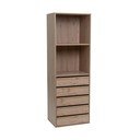 Otvoreni modularni garderobni ormar u dekoru hrasta u prirodnoj boji 60x180x45 cm Modular – Casa Selección