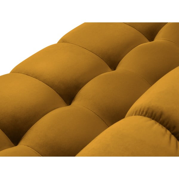 Kutna garnitura od žutog baršuna Cosmopolitan Design Bali, desni kut-image-1