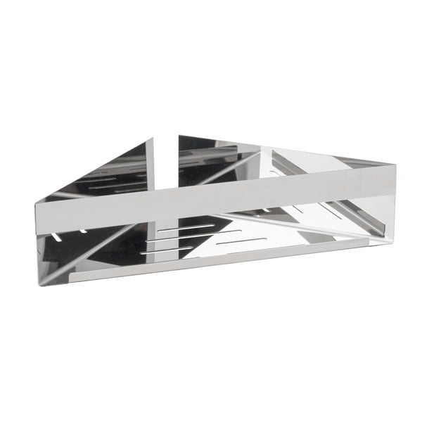 Samoljepljiva kupaonska polica od nehrđajućeg čelika kutna u sjajno srebrnoj boji Genova – Wenko-image-1