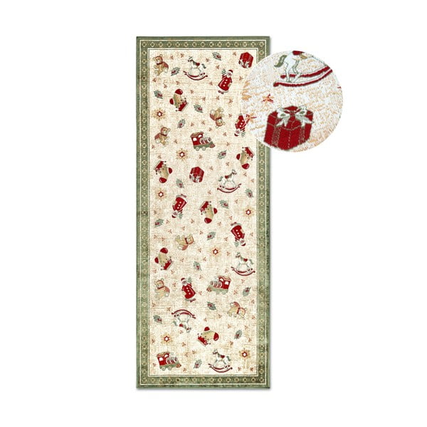 Zelena staza s božićnim motivom od mješavine pamuka 80x200 cm Toy's Delight Green Christmas – Villeroy&Boch