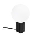 Crna stolna lampa sa staklenim sjenilom (visina 19 cm) Orbital – Sollux