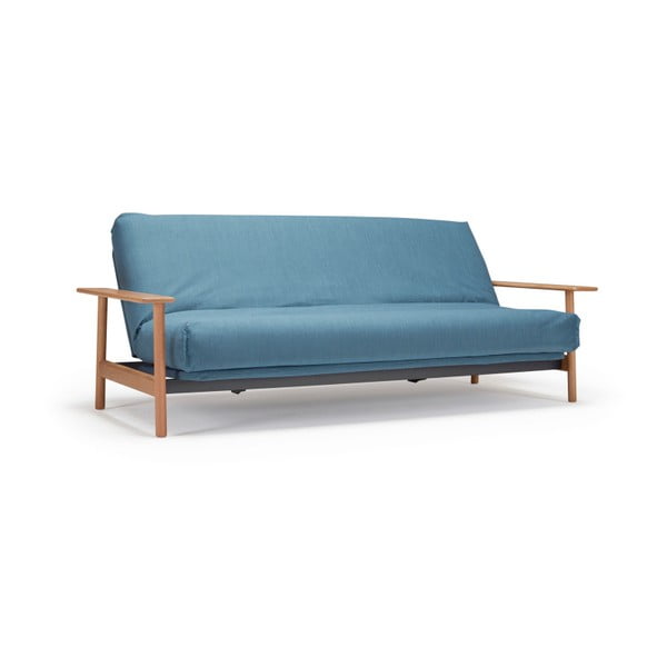 Plavi kauč na razvlačenje s poklopcem koji se može skinuti Innovation Balder Elegance Petrol, 97 x 230 cm