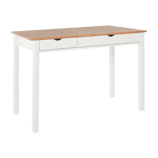 Bijelo-smeđi radni stol od bora Støraa Gava, dužine 120 cm