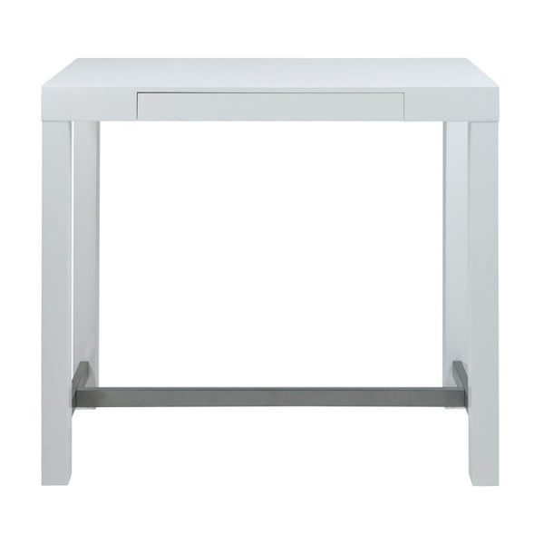 Bijeli barski stol s ladicom Acton Angela, dužine 120 cm