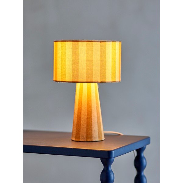 Žuta  tekstilna stolna lampa s tekstilnim sjenilom (visina 30 cm) Emmie – Bloomingville-image-1