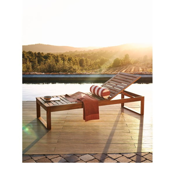 Vrtna ležaljka od masivnog drveta u prirodnoj boji Sulamita – Kave Home-image-1