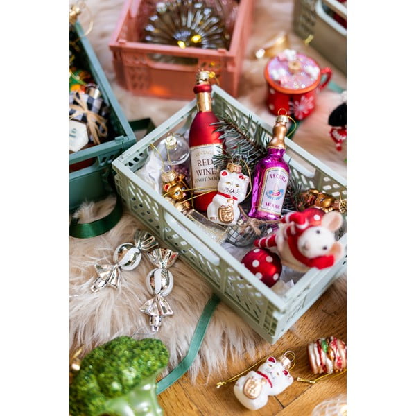 Stakleni ukrasi za božićno drvce u setu 4 kom 9,5 cm Tequila – Sass & Belle-image-1