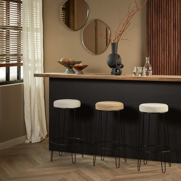 Bijela podstavljena barska stolica (visine sjedala 73 cm) Alice – Light & Living-image-4