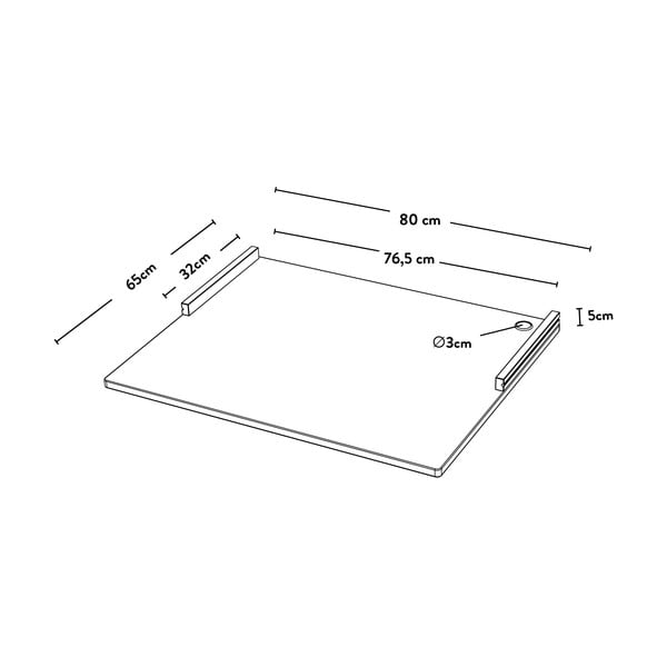 Tamno zelena komponenta - radni stol 80x5 cm Dakota - Tenzo-image-4