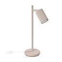 Smeđe-siva metalna stolna lampa (visina 43 cm) Gleam – Sollux
