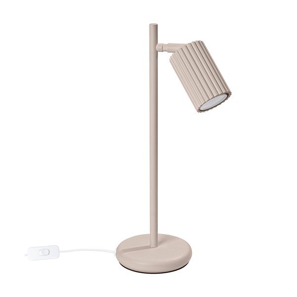Smeđe-siva metalna stolna lampa (visina 43 cm) Gleam – Sollux