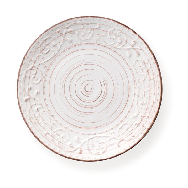 Bijeli zemljani tanjur od Brandani Serendipity zemljanog posuđa, ⌀ 27,5 cm