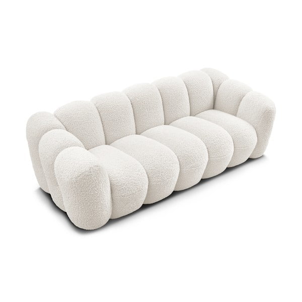 Bijela sofa od bouclé tkanine 232 cm Hippolyte – Bobochic Paris-image-4