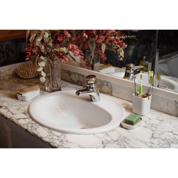 Bijeli organizator za kupaonicu Compactor Ecologic, 8,4 x 7,8 cm-image-3