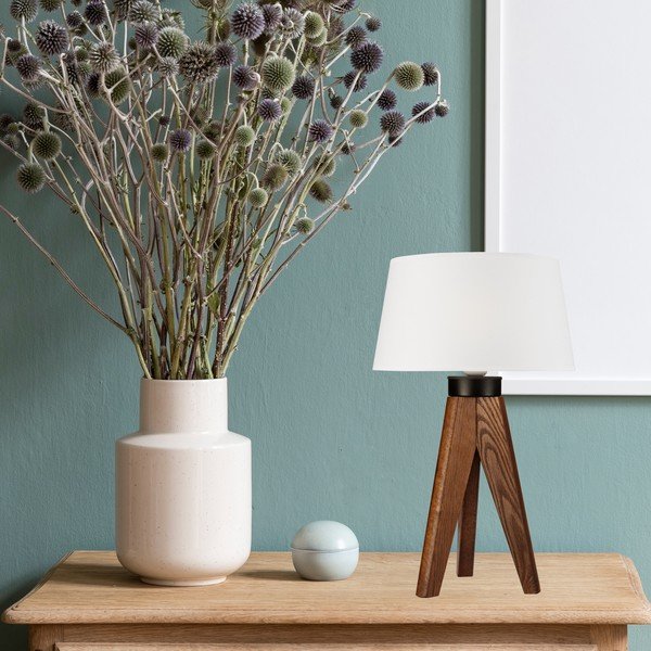 Stolna lampa bijelo-prirodne boje - LAMKUR-image-1