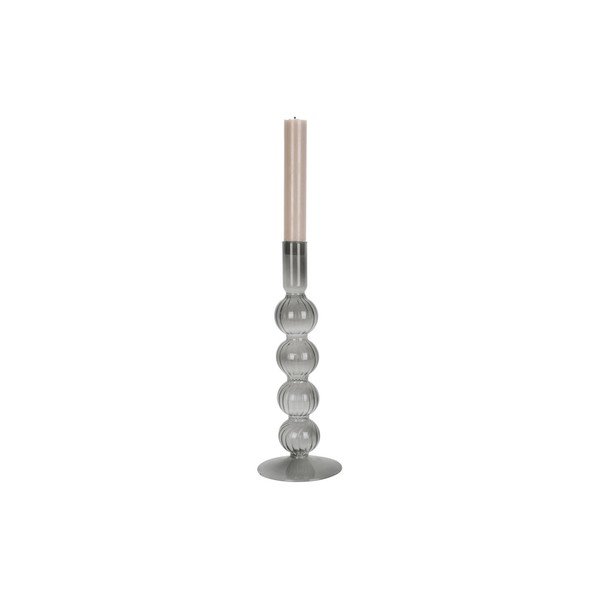 Sivi stakleni svijećnjak PT LIVING Bubbles-image-1