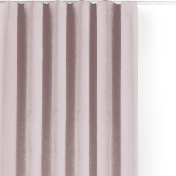 Svijetlo ružičasta zavjesa za djelomično zamračenje od samta 530x225 cm Velto – Filumi