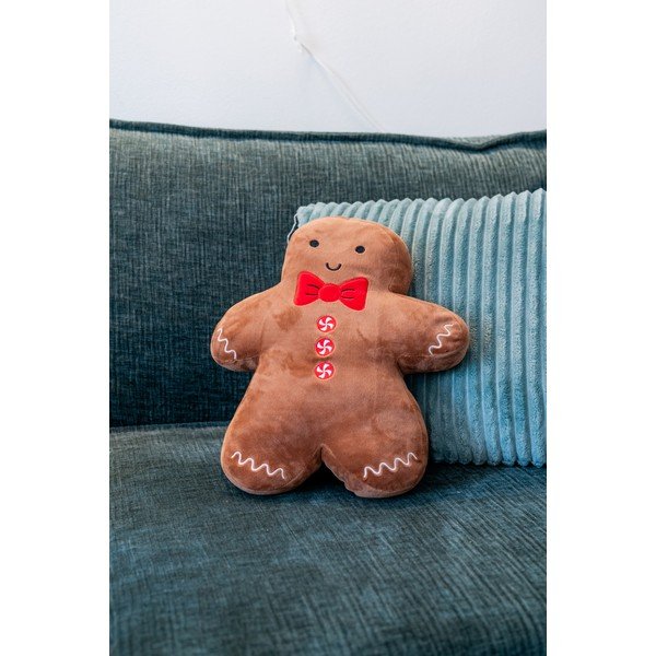 Ukrasni jastuk s božićnim motivom od samta 28x37 cm Gingerbread – Catherine Lansfield-image-1