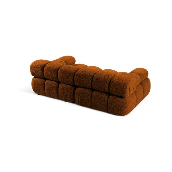 Sofa od bouclé tkanine boja terakote 188 cm – Micadoni -image-2