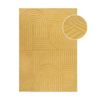 Žuti vuneni tepih Flair Rugs Zen Garden, 160 x 230 cm