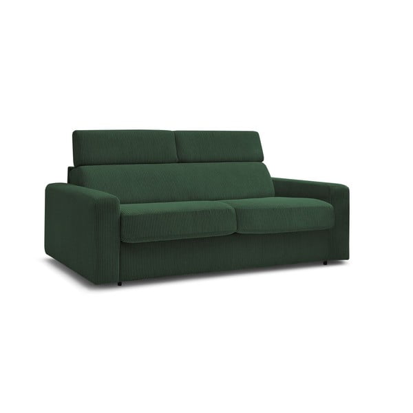 Tamno zelena sklopiva sofa od samta 195 cm Monaco – Bobochic Paris-image-1