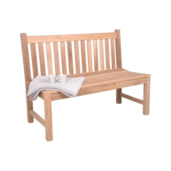 Vrtna klupa od masivnog drveta u prirodnoj boji Solo – Garden Pleasure-image-2