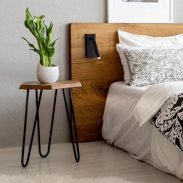 Crna zidna svjetiljka SULION Clara, visina 16,5 cm-image-1