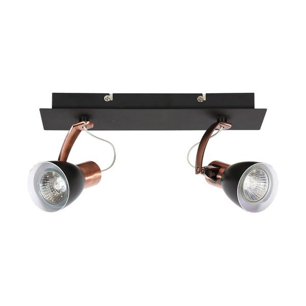 Crna/u bakrenoj boji stropna svjetiljka s metalnim sjenilom 8x30 cm Markus – Candellux Lighting
