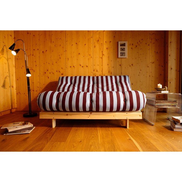 Bordo/svijetlo plava sklopiva sofa 140 cm Roots – Karup-image-1