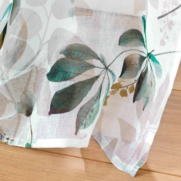 Bijela/zelena prozirna zavjesa 140x240 cm Dilaris – douceur d'intérieur-image-3