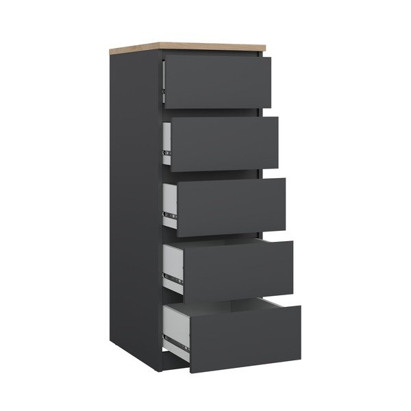 Tamno siva komoda 40x111x50 cm Naia – Tvilum-image-3