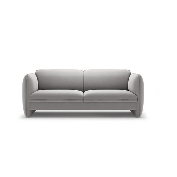 Svijetlo siva baršunasti sofa 204 cm Georgia – Micadoni 