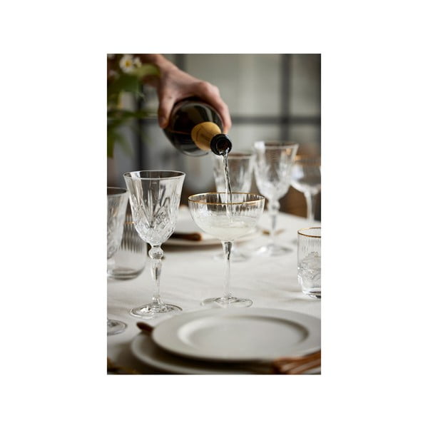 Set od 4 koktel čaše sa zlatnim rubom Lyngby Glas Palermo, 315 ml-image-3