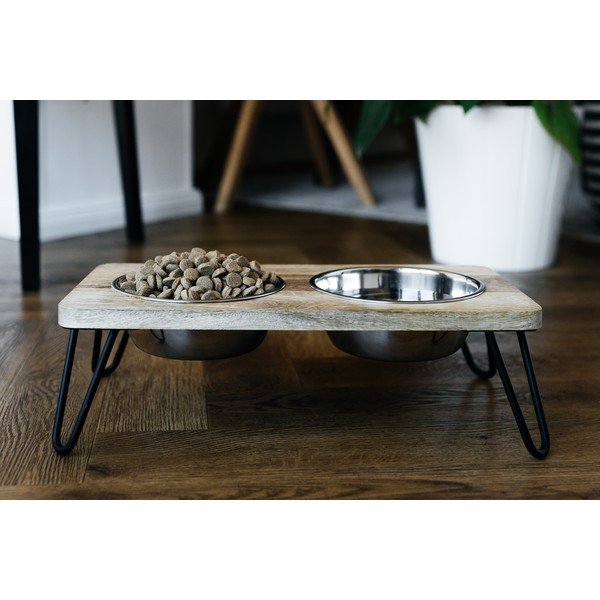 Drveni set posuda s postoljem za pse Dog Fantasy – Plaček Pet Products-image-3