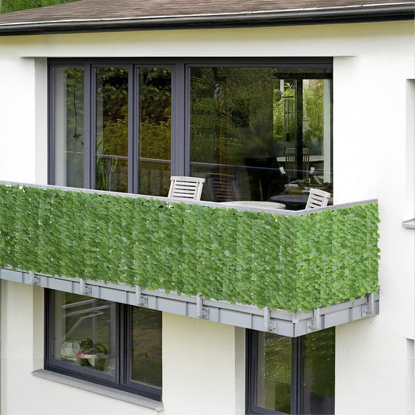 Zeleni plastičan balkonski zastor 300x100 cm Ivy – Maximex