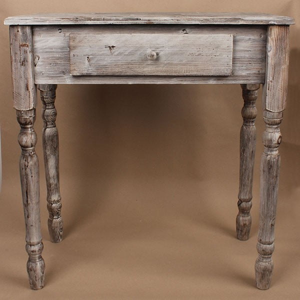 Drveni stol s ladicom Grey Days, 74x78 cm