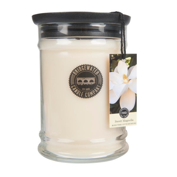 Svijeća s mirisom u staklenoj posudi s mirisom magnolije Bridgewater svijeća Company Sweet, vrijeme gorenja 140 - 160 sati