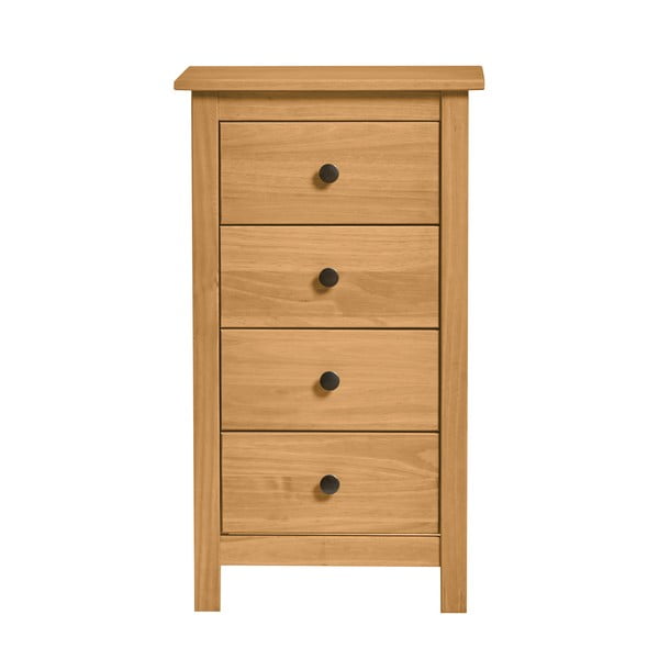 Prirodna komoda od punog borovog drveta sa 4 ladice Marckeric Bern-image-4