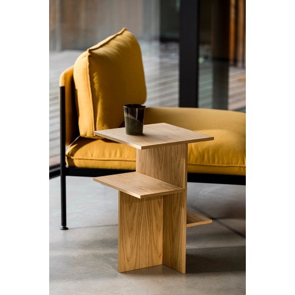 Noćni ormarić u dekoru hrasta s policama u prirodnoj boji Atik – noo.ma-image-1