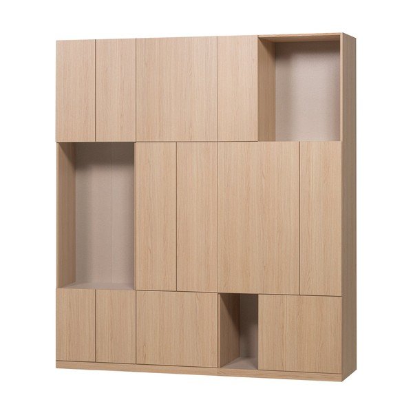 Modularni garderobni ormar u prirodnoj boji 188x215 cm Build – WOOOD-image-2