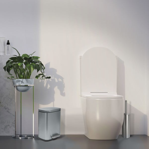 Željezna kanta za smeće s pedalom u mat srebrnoj boji 5 l   Akira – Spirella-image-4