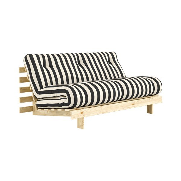 Crno-bijela sklopiva sofa 160 cm Roots – Karup