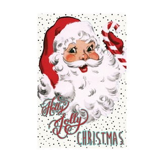 Bijela pamučna kuhinjska krpa Holly Jolly Christmas, 46 x 71 cm