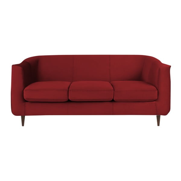 Sofa od crvenog baršuna Kooko Home Glam, 175 cm